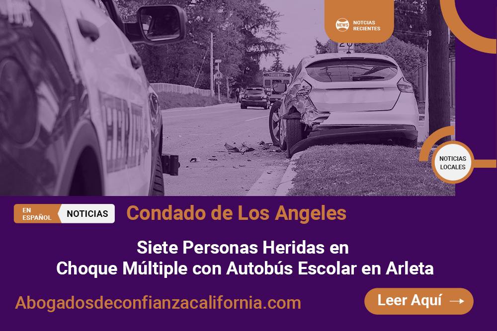 Choque Múltiple con Autobús Escolar en Arleta
