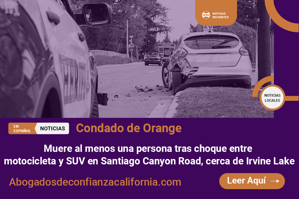 choque entre motocicleta y SUV
